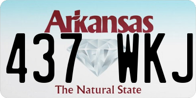 AR license plate 437WKJ