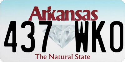 AR license plate 437WKO
