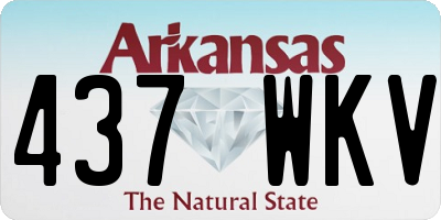 AR license plate 437WKV