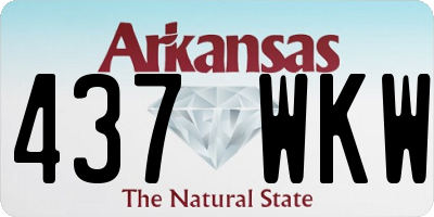 AR license plate 437WKW