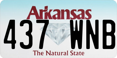 AR license plate 437WNB