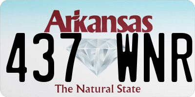 AR license plate 437WNR