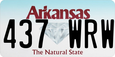 AR license plate 437WRW