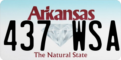 AR license plate 437WSA