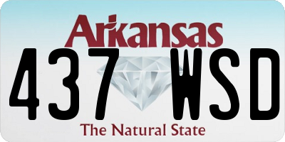 AR license plate 437WSD