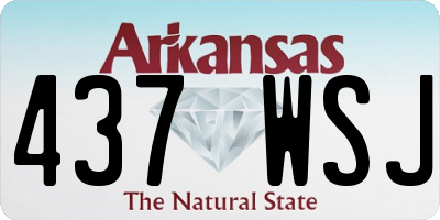 AR license plate 437WSJ