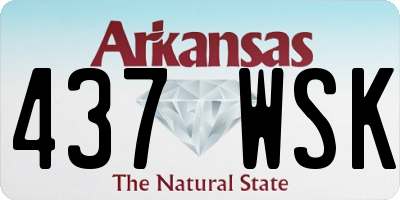 AR license plate 437WSK