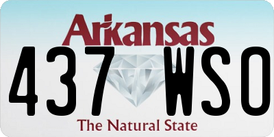 AR license plate 437WSO