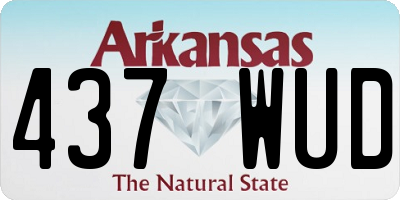 AR license plate 437WUD