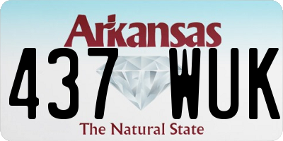 AR license plate 437WUK