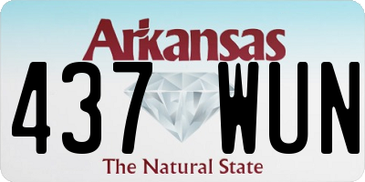 AR license plate 437WUN