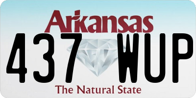 AR license plate 437WUP