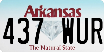 AR license plate 437WUR