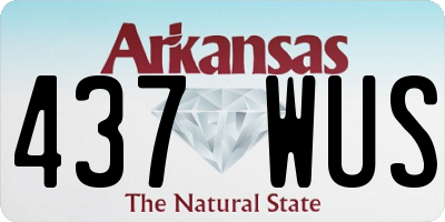 AR license plate 437WUS