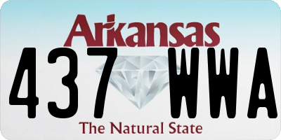 AR license plate 437WWA