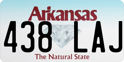 AR license plate 438LAJ
