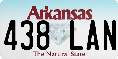 AR license plate 438LAN