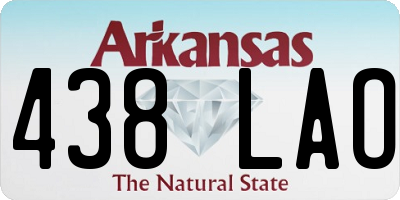 AR license plate 438LAO