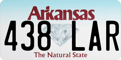 AR license plate 438LAR