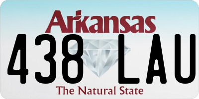 AR license plate 438LAU