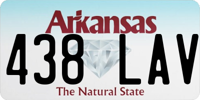 AR license plate 438LAV