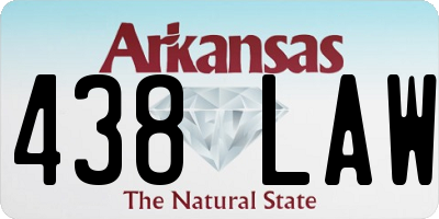 AR license plate 438LAW