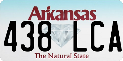 AR license plate 438LCA