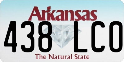 AR license plate 438LCO