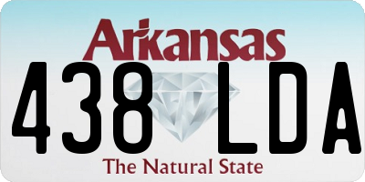 AR license plate 438LDA