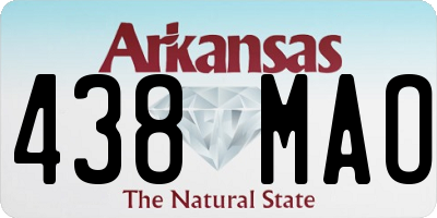 AR license plate 438MAO