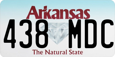 AR license plate 438MDC