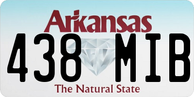 AR license plate 438MIB