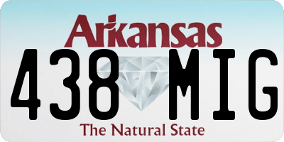 AR license plate 438MIG