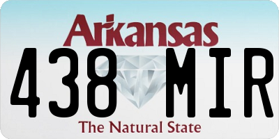 AR license plate 438MIR