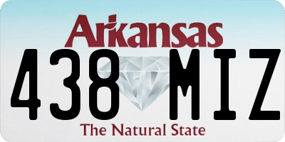 AR license plate 438MIZ