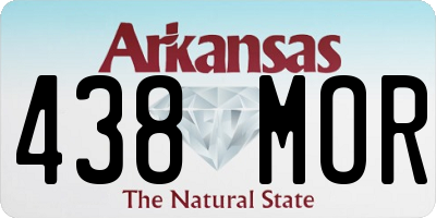 AR license plate 438MOR