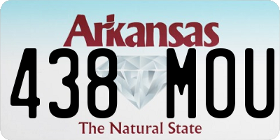 AR license plate 438MOU