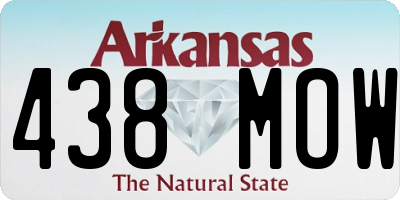AR license plate 438MOW