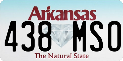 AR license plate 438MSO