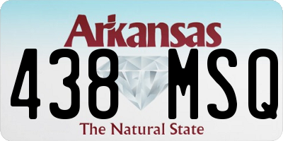 AR license plate 438MSQ