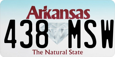 AR license plate 438MSW