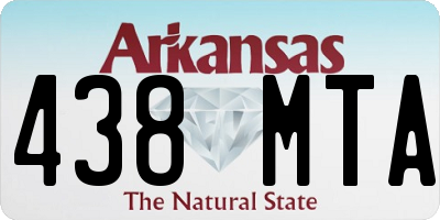 AR license plate 438MTA