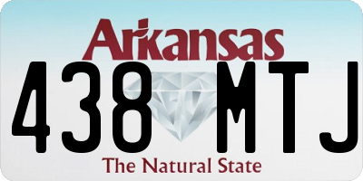 AR license plate 438MTJ