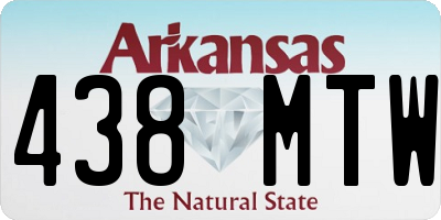 AR license plate 438MTW