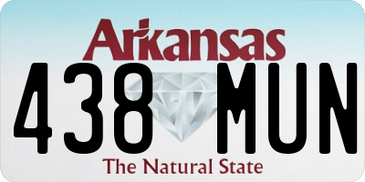 AR license plate 438MUN