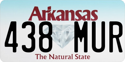 AR license plate 438MUR