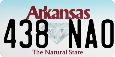 AR license plate 438NAO