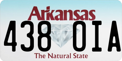 AR license plate 438OIA