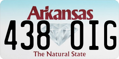 AR license plate 438OIG