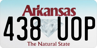 AR license plate 438UOP